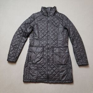 The North Face "Ruka" Long Jacket PrimaLoft size Medium - black quilted puffer